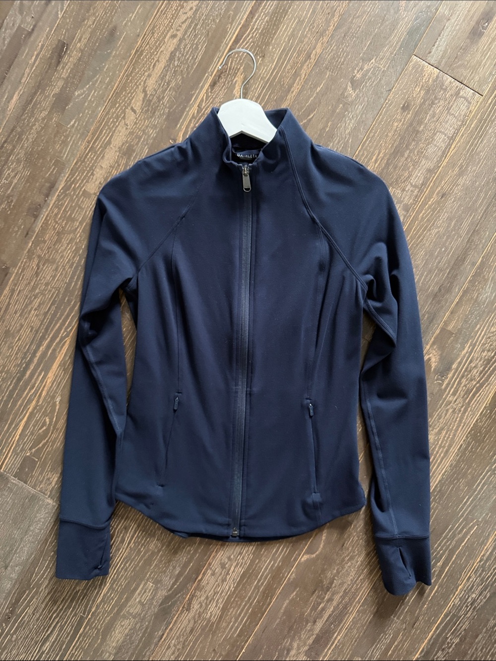 Athleta Navy Full-Zip Utility Jacket